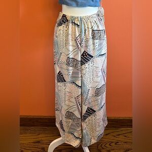Upcycled Wide Leg Cropped Pants